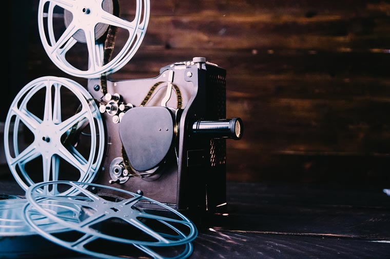 film projector and reels