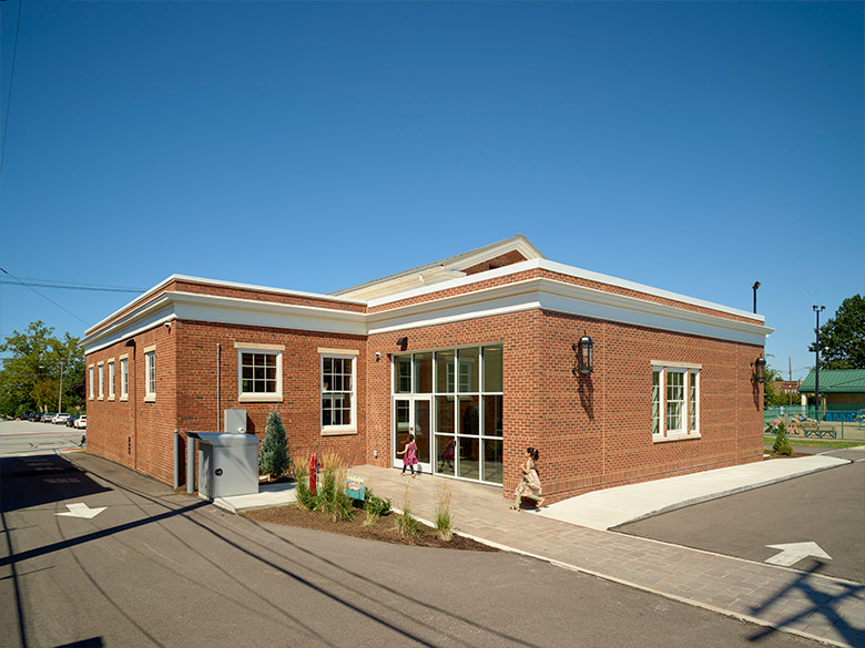 madison branch exterior rear, photo by Roger Mastroianni