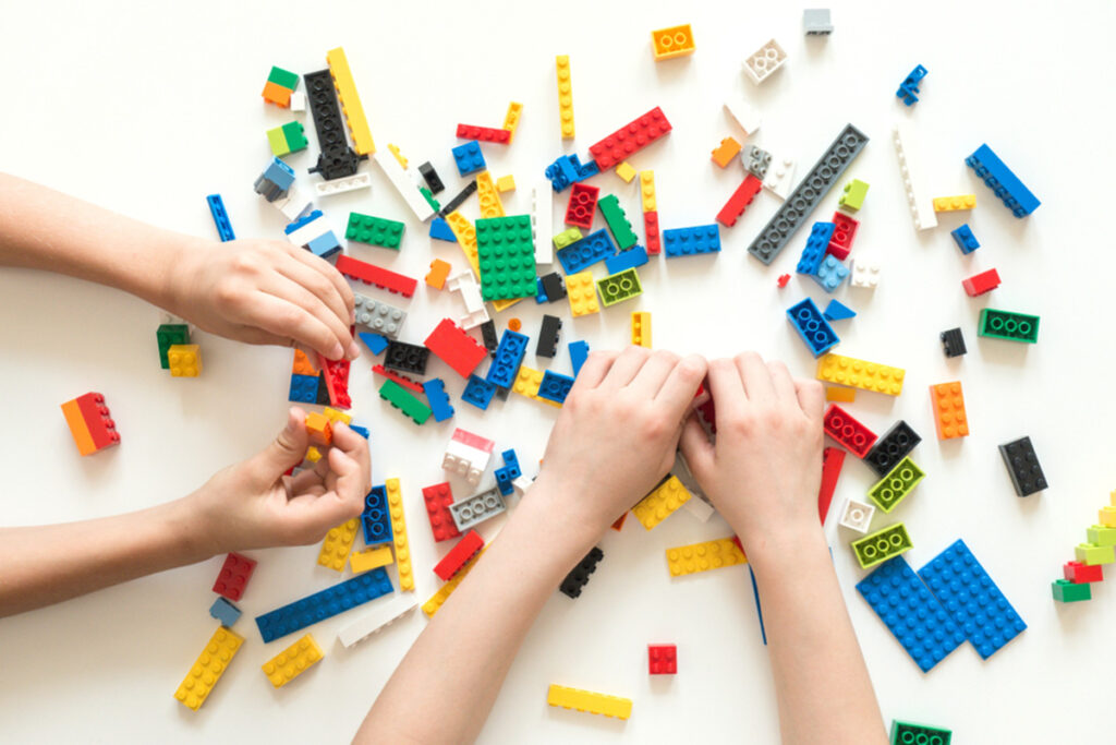 kids playing with legos