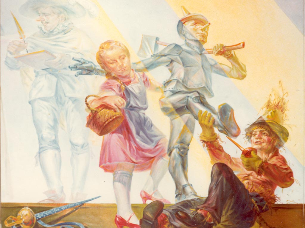 Reed Thomason mural, wizard of oz detail