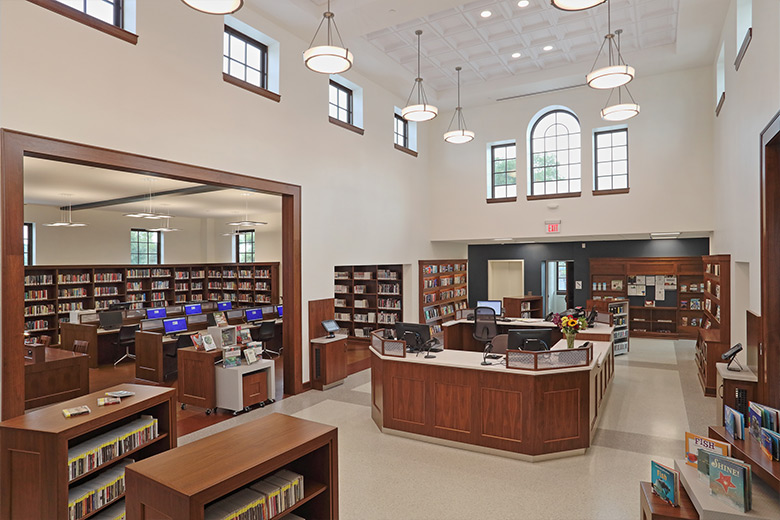 madison branch main desk, photo by Dan Morgan